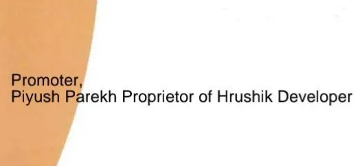 Piyush Parekh Proprietor Of Hrushik Developer Logo