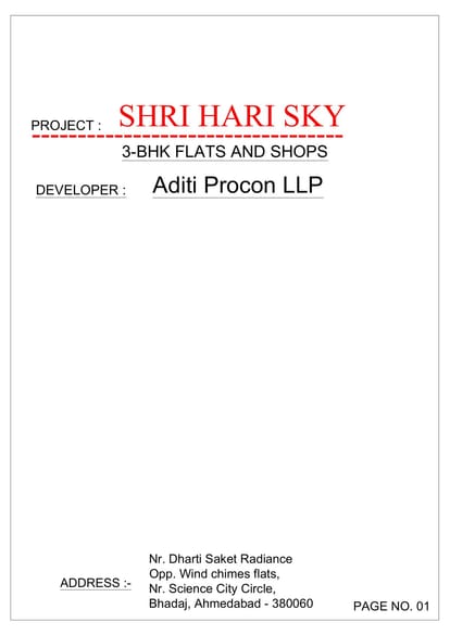 Shri Hari Sky Brochure Image 1