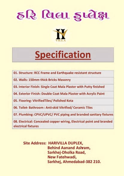 Harivilla Duplex Brochure Image 4