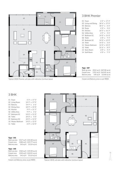 1400 Sqft 3 BHK For Sale Brochure Image 6