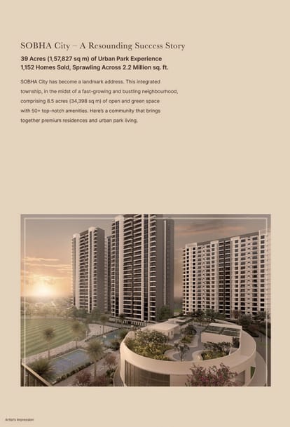 Vista Residences - Sobha City Brochure Image 2