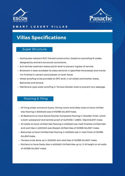 Escon Panache Premium villas Brochure Image 3