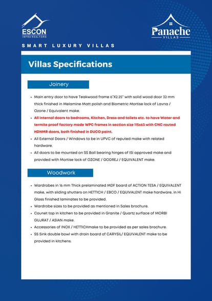Escon Panache Premium villas Brochure Image 4