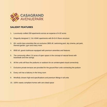 Casagrand Avenue Park Brochure Image 5