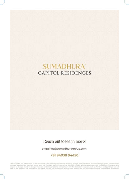 Sumadhura Capitol Residences Brochure Image 40