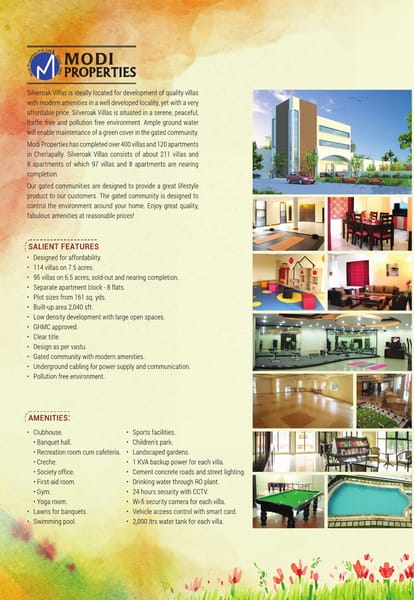 Modi Silver Oak Villas Brochure Image 2