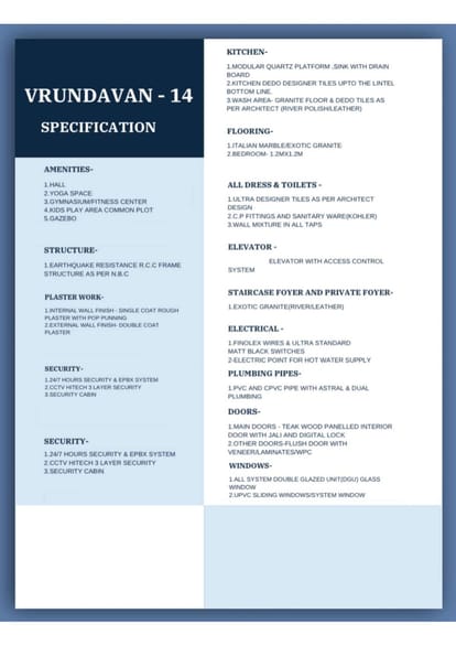 Unity Vrundavan 14 Brochure Image 6
