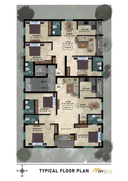 1421 Sqft 3 BHK For Sale Brochure Image 3