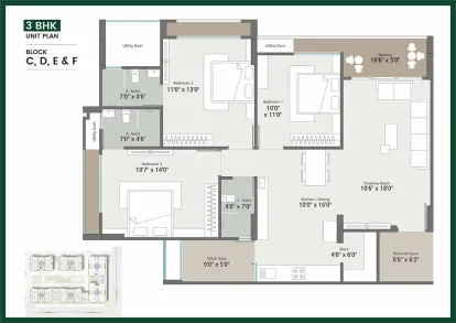 3 BHK Flat for Sale in Sargasan, Gandhinagar Image 7