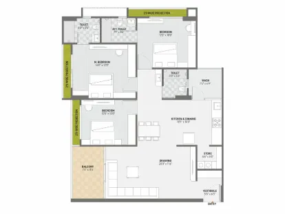 2, 3 BHK Flat for Sale in PDPU Road, Gandhinagar Image 9