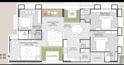 3 BHK Flat for Sale in Sargasan, Gandhinagar Image 9