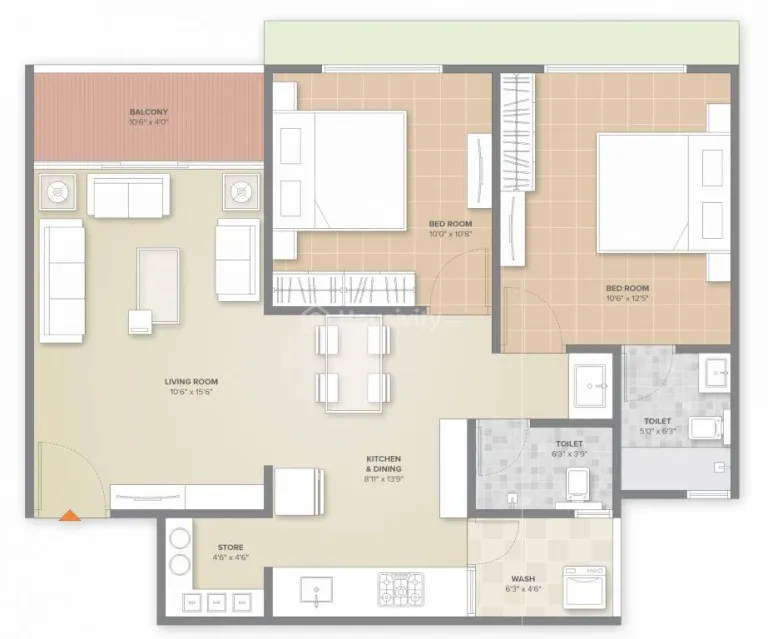 2, 3 BHK Flat for Sale in Sargasan, Gandhinagar Image 6