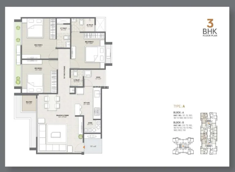 2, 3 BHK Flat for Sale in Sargasan, Gandhinagar Image 7