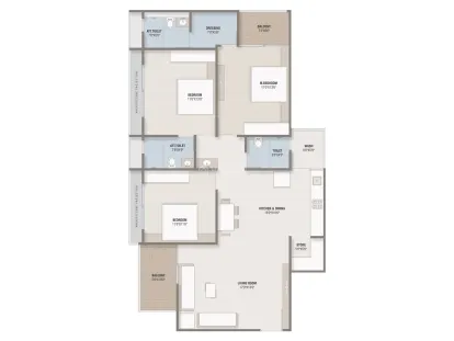 3 BHK Flat for Sale in Sargasan, Gandhinagar Image 11