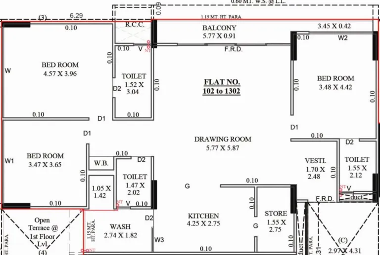 3, 4 BHK Flat for Sale in PDPU Road, Gandhinagar Image 4