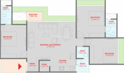 2, 3 BHK Flat for Sale in Kudasan, Gandhinagar Image 5