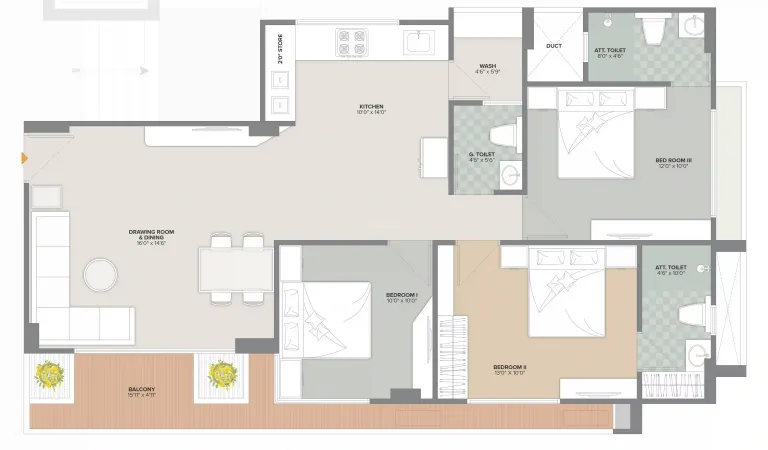 3 BHK Flat for Sale in Randesan, Gandhinagar Image 10