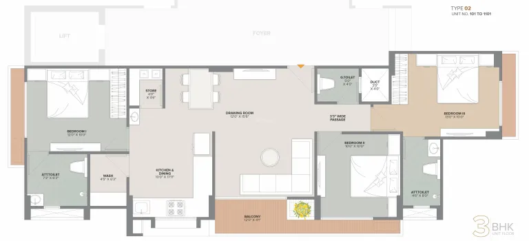 3 BHK Flat for Sale in Randesan, Gandhinagar Image 11