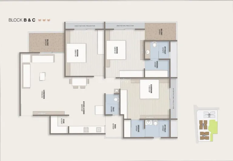 3 BHK Flat for Sale in Sargasan, Gandhinagar Image 9