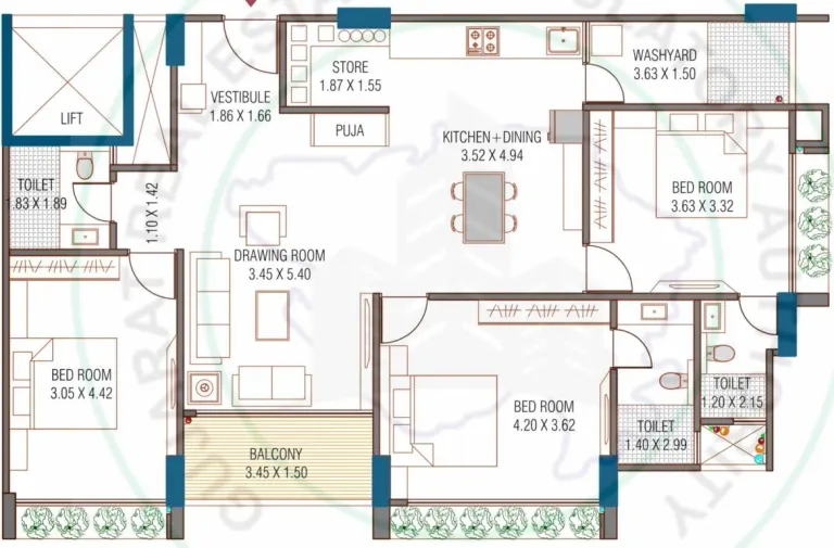 3 BHK Flat for Sale in Randesan, Gandhinagar Image 11