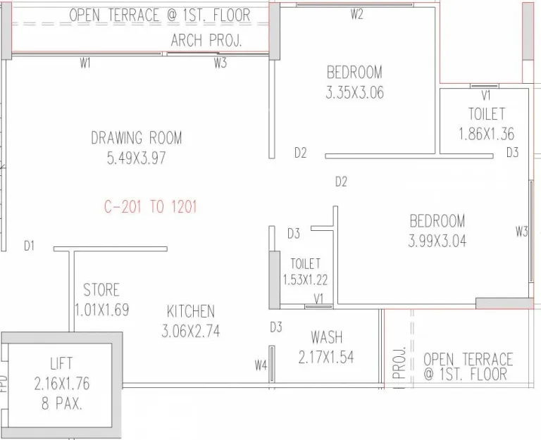 2, 3 BHK Flat for Sale in Randesan, Gandhinagar Image 11