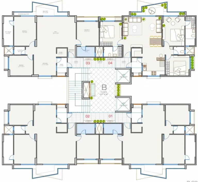 3, 4 BHK Flat for Sale in Sargasan, Gandhinagar Image 10
