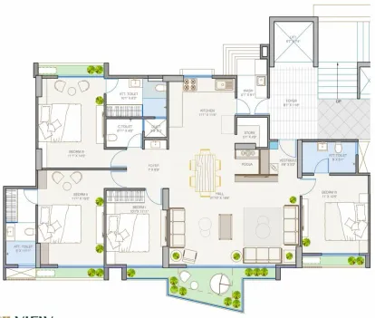 3, 4 BHK Flat for Sale in Sargasan, Gandhinagar Image 17