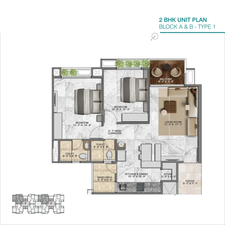 2 BHK Flat for Rent in Sargasan, Gandhinagar Image 2