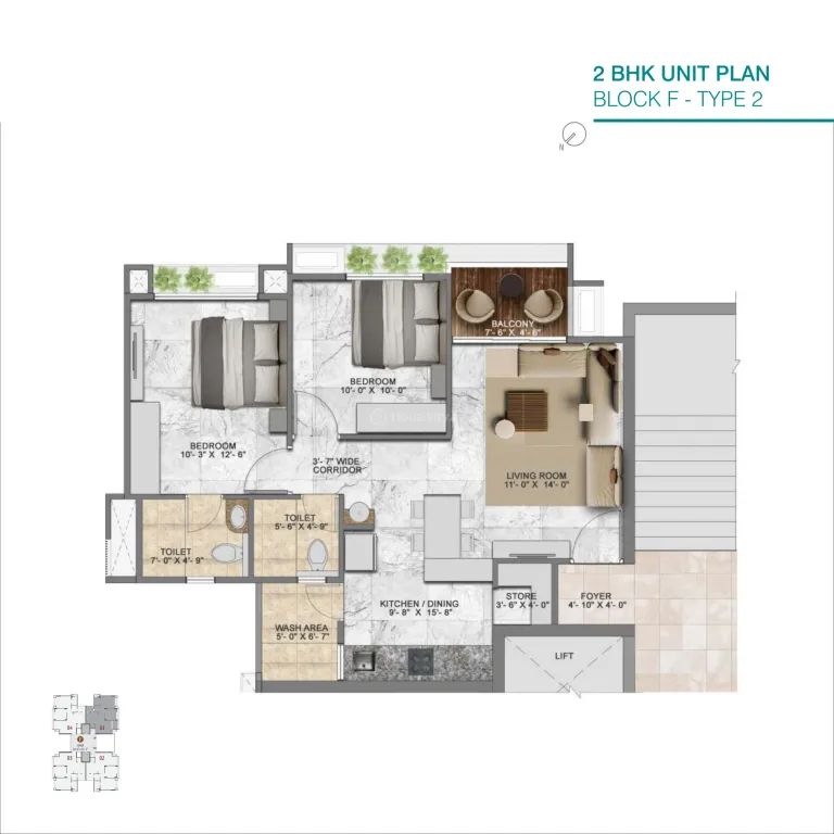 2 BHK Flat for Rent in Sargasan, Gandhinagar Image 3