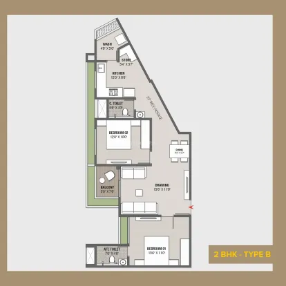 2 BHK Flat for Sale in Sargasan, Gandhinagar Image 1