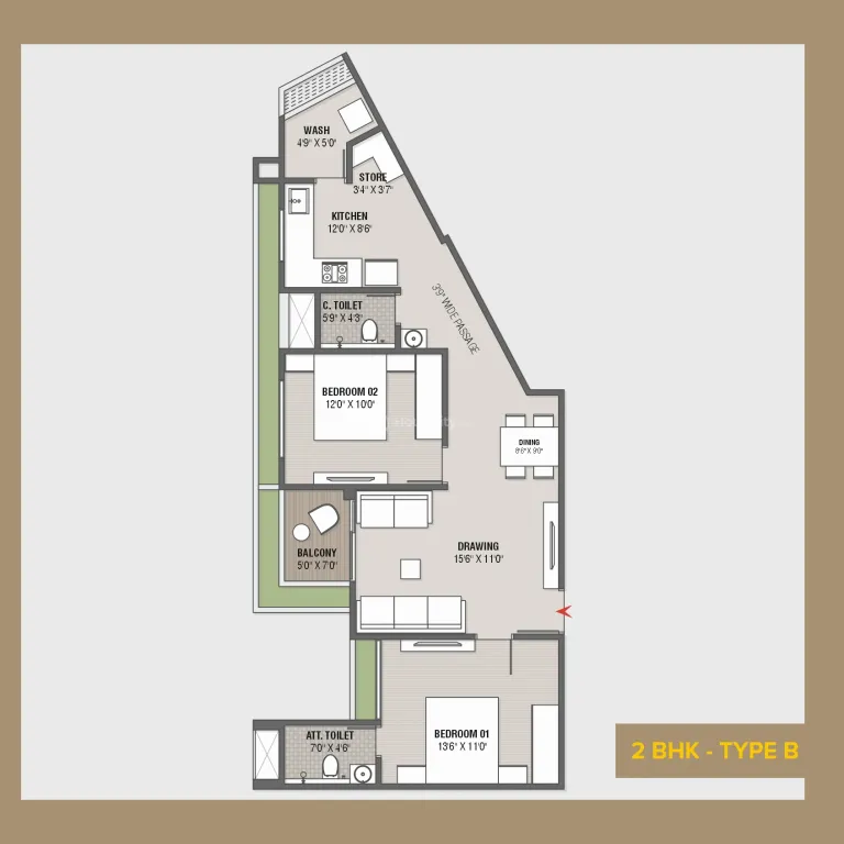 2 BHK Flat for Sale in Sargasan, Gandhinagar Image 1
