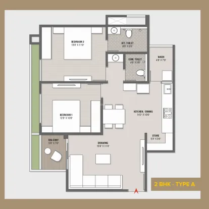 2 BHK Flat for Sale in Sargasan, Gandhinagar Image 2