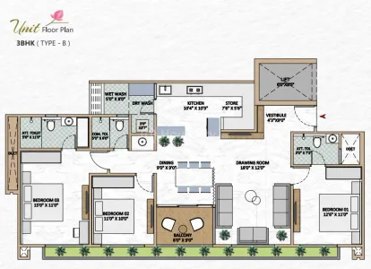 3 BHK Flat for Sale in Sargasan, Gandhinagar Image 1