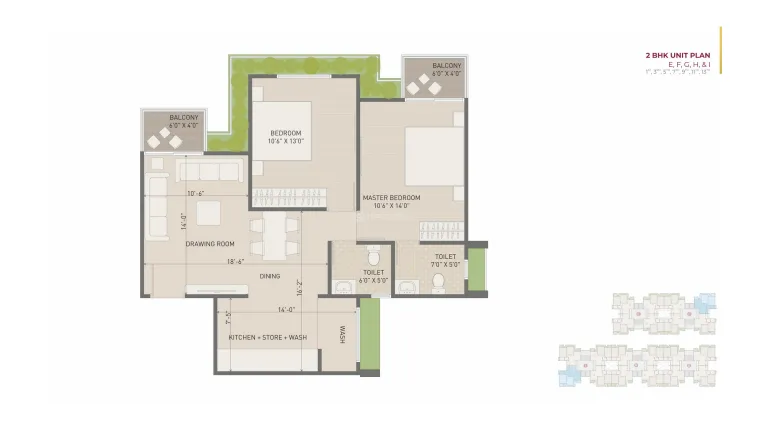 2, 3 BHK Flat for Sale in Sargasan, Gandhinagar Image 2