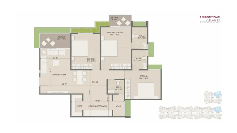 2, 3 BHK Flat for Sale in Sargasan, Gandhinagar Image 4