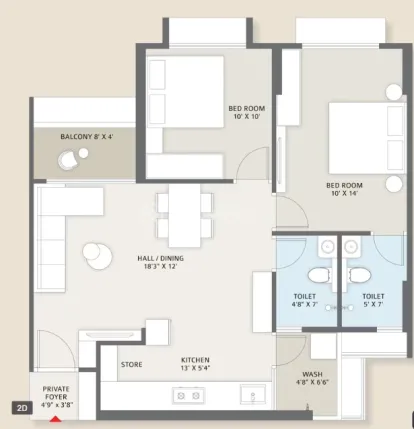 2, 3 BHK Flat for Sale in Kudasan, Gandhinagar Image 1