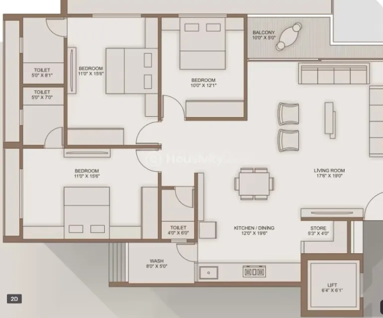 3, 4 BHK Flat for Sale in Kudasan, Gandhinagar Image 1