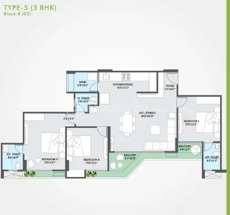 3 BHK Flat for Sale in Kudasan, Gandhinagar Image 6