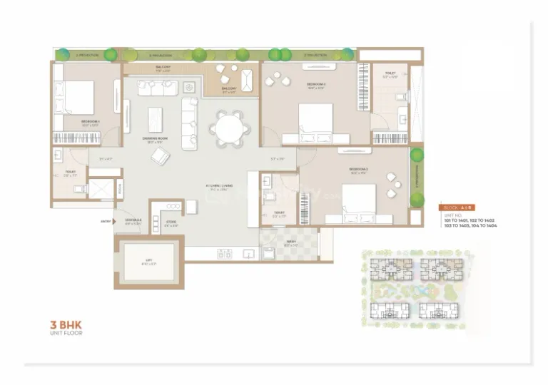 3, 4 BHK Flat for Sale in Kudasan, Gandhinagar Image 4