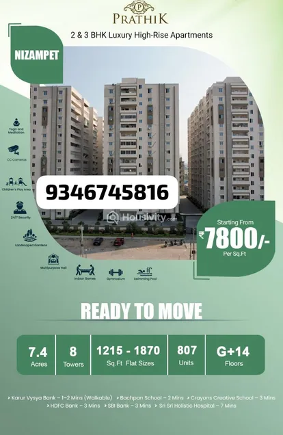 2 BHK Flat for Sale in Nizampet, Hyderabad Image 1