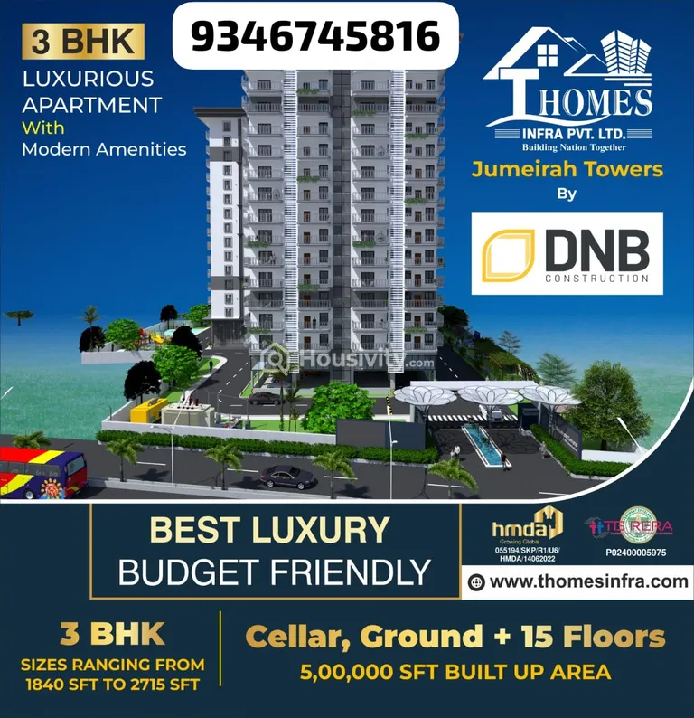 3 BHK Flat for Sale in Mokila, Hyderabad Image 1