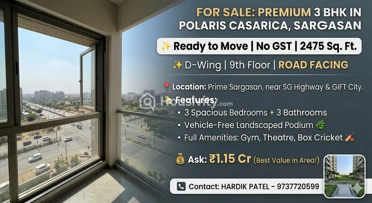 3 BHK Flat for Sale in Kudasan, Gandhinagar Image 9