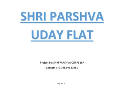 Shri Parshva Uday Flat Brochure Image 1