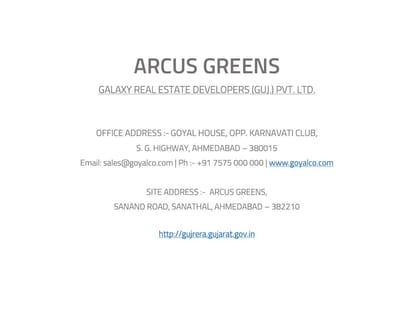Galaxy Arcus Greens Brochure Image 1
