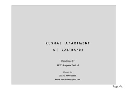 Kushal Apartment Brochure Image 1