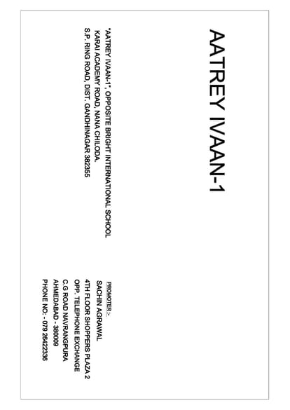 Aatrey Ivaan 1 Brochure Image 1