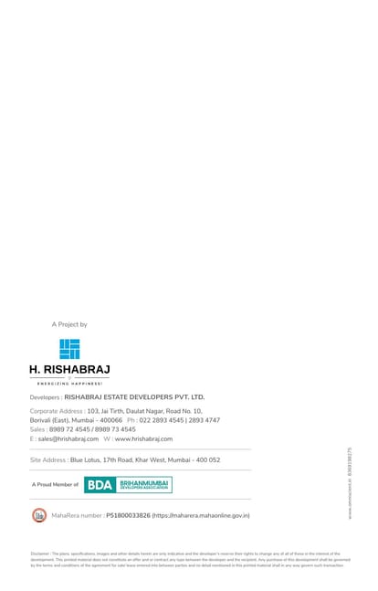 H Rishabraj Blue Lotus Brochure Image 15