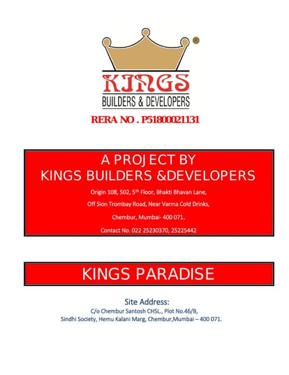 Kings Paradise Brochure Image 1