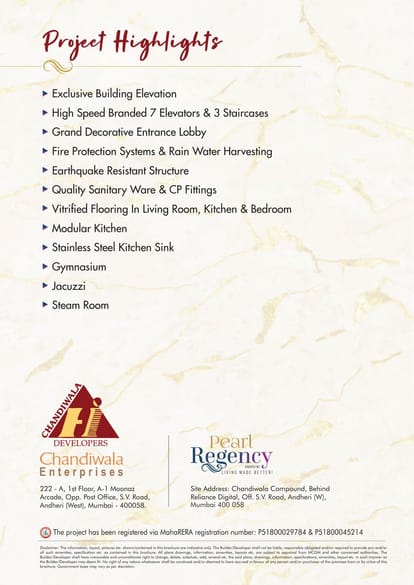 Chandiwala Pearl Regency Brochure Image 8