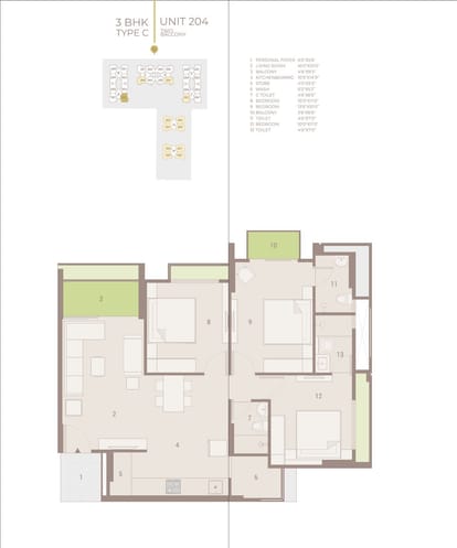 1761 Sqft 3 BHK For Sale Brochure Image 12